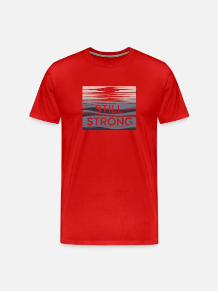 Still Strong Wave Pattern - Men's Premium Organic T-Shirt - red