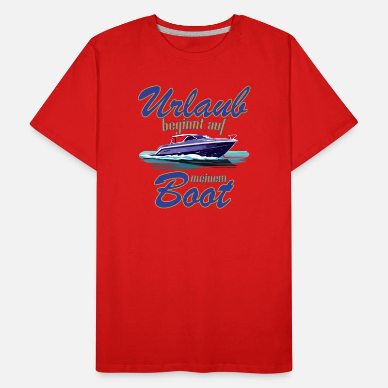 Bateau - Les vacances commencent sur mon bateau T-shirt bio Premium Homme