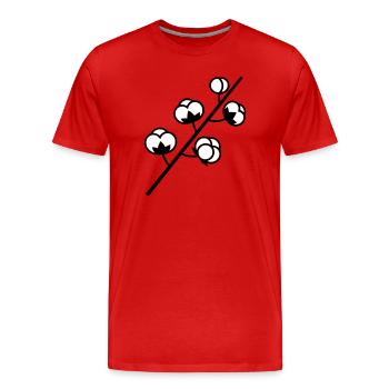 Usine de branche de coton - T-shirt bio Premium Homme - rouge - Devant - Damien (186cm)