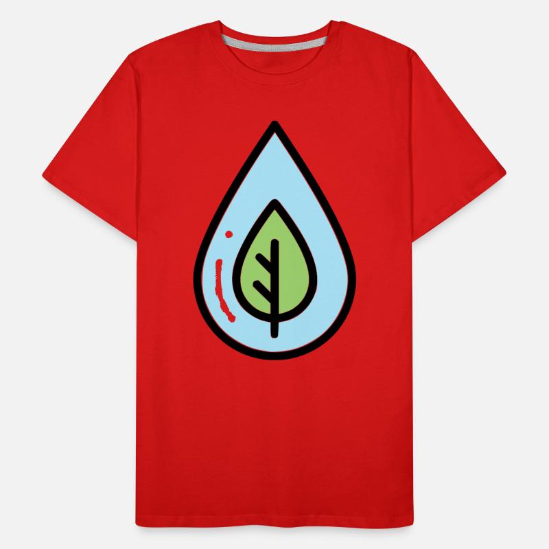 Water Drop Leaf Eco Men's Premium Organic T-Shirt