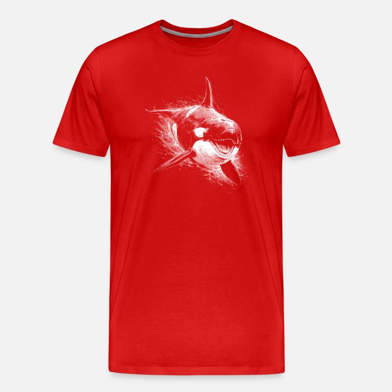 Schwertwal - Männer Premium Bio T-Shirt - Rot