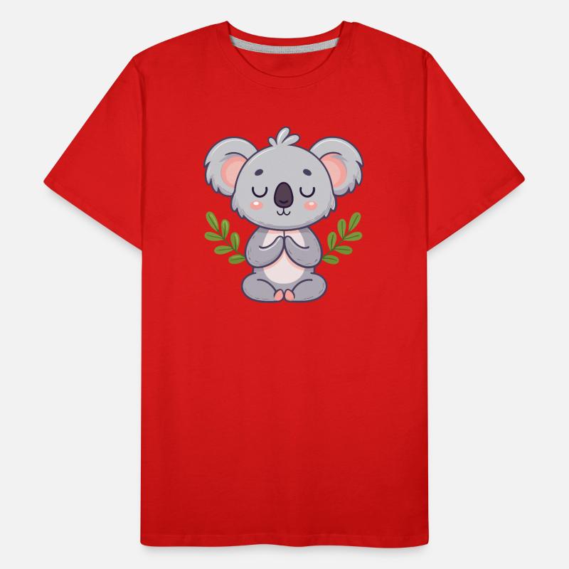 Zen Koala in meditation Men's Premium Organic T-Shirt