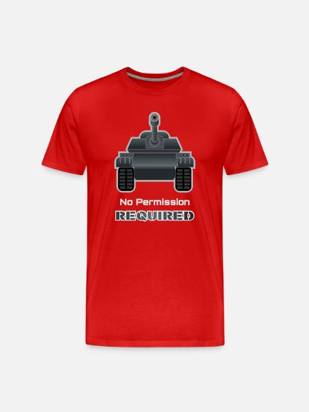 Tank Army - Military SymbolTee - Men's Premium Organic T-Shirt - red