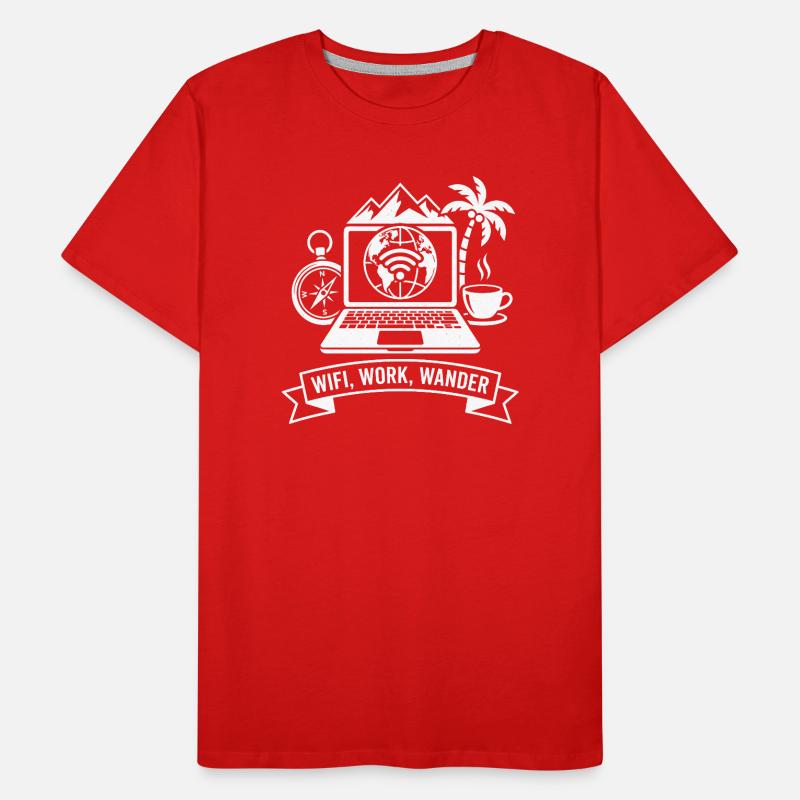Conception d’ordinateurs portables WLAN Wanderlust T-shirt bio Premium Homme