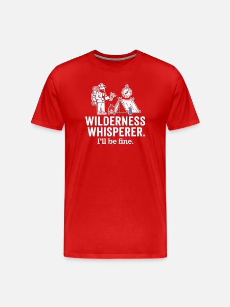 Wilderness Whisperer Camping Adventure - Men's Premium Organic T-Shirt - red