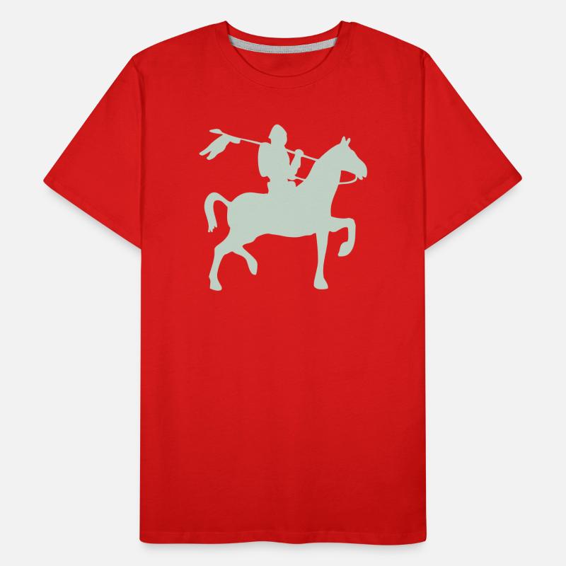 Knight warrior on a horse Men's Premium Organic T-Shirt