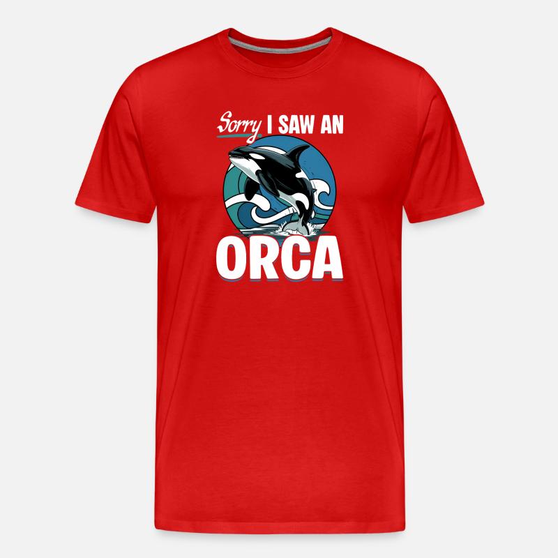 Funny Orca - Männer Premium Bio T-Shirt - Rot