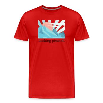 Ich schaue völlig aus dem Gleichgewicht - Männer Premium Bio T-Shirt - Rot - Vorne - Damien (186cm)