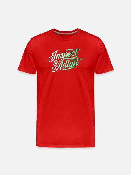 Inspect & Adapt, Agile Coach Scrum Shirt - Men's Premium Organic T-Shirt - red