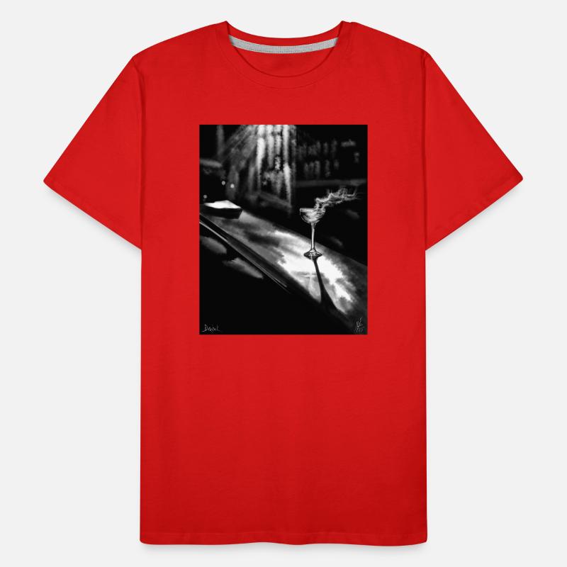 Martini de minuit sur Chrome T-shirt bio Premium Homme