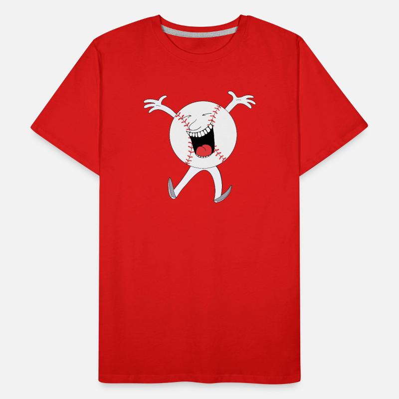 Laughing Baseball Mascot Men's Premium Organic T-Shirt