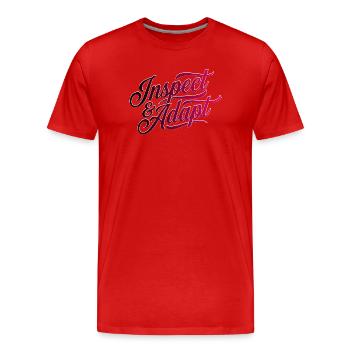 Agile Coach, Scrum Master Inspect et Adaot Shirt - T-shirt bio Premium Homme - rouge - Devant - Damien (186cm)