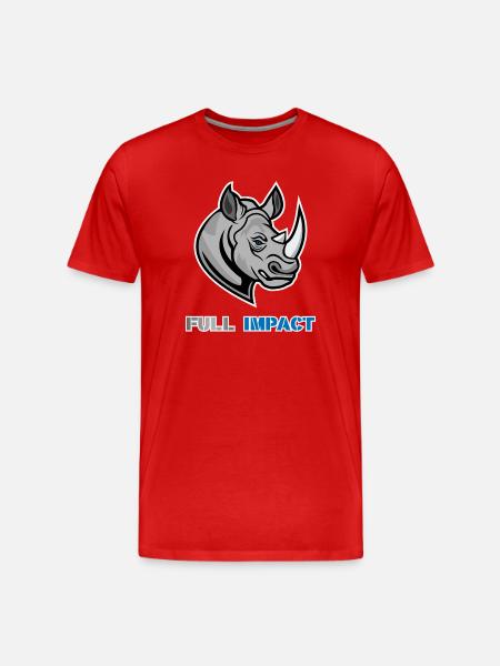 Rhino BJJ Workout - Men's Premium Organic T-Shirt - red