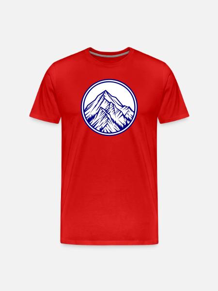 Mountains Symbol Rocks - Men's Premium Organic T-Shirt - red