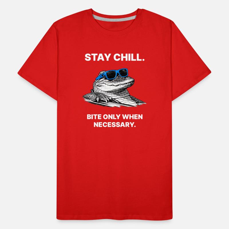 Stay Cool – Conception de mèmes Cool Alligator T-shirt bio Premium Homme