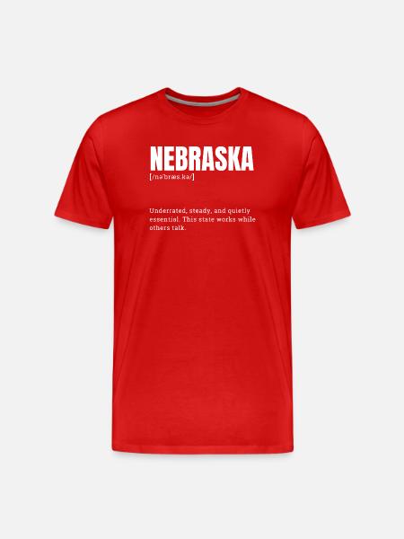 Nebraska Bold Typo Emblem - Men's Premium Organic T-Shirt - red