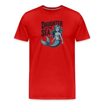 Tochter des Meeres - Männer Premium Bio T-Shirt - Rot - Vorne - Damien (186cm)