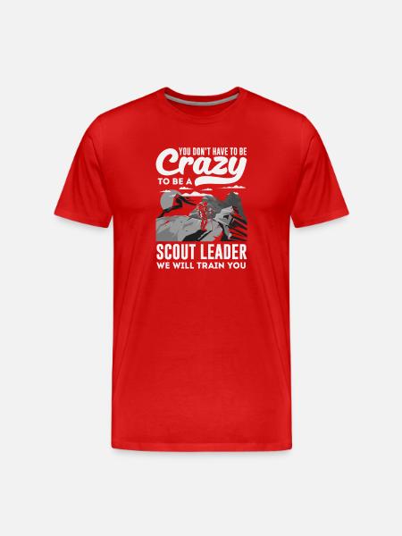Crazy Scout Leader We train you - Men's Premium Organic T-Shirt - red