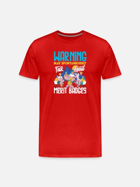 Funny Scout Talk About Marit Badge - Men's Premium Organic T-Shirt - red