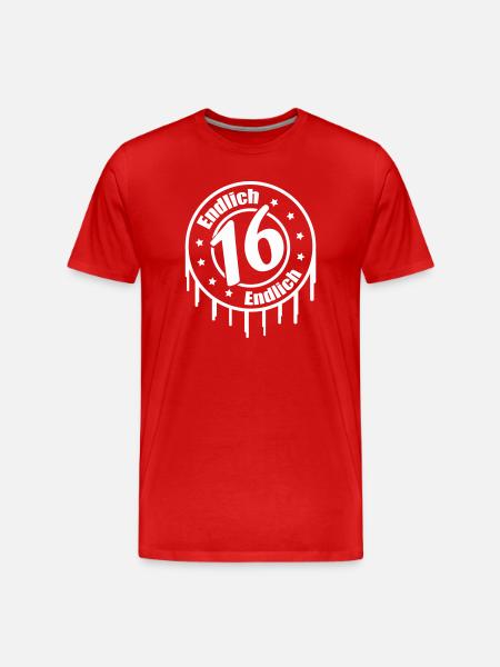 Enfin 16 ans - T-shirt bio Premium Homme - rouge