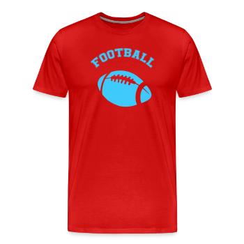 Motif du logo du football - T-shirt bio Premium Homme - rouge - Devant - Damien (186cm)