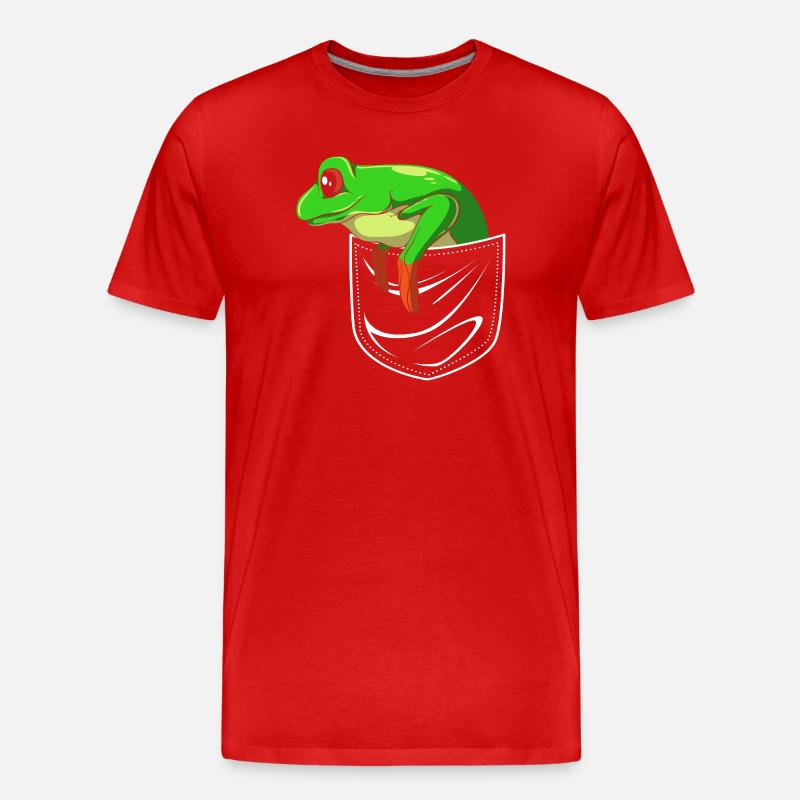 Frosch Laubfrosch - Männer Premium Bio T-Shirt - Rot