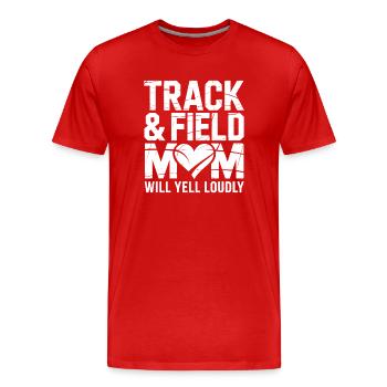 Leichtathletik Sprüche Leichtathletik Geschenk - Männer Premium Bio T-Shirt - Rot - Vorne - Damien (186cm)
