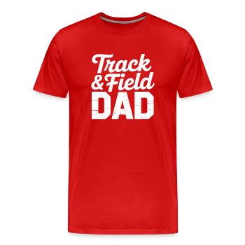 Leichtathletik Sprüche Leichtathletik Geschenk - Männer Premium Bio T-Shirt - Rot - Vorne - Damien (186cm)