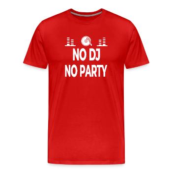 Party - Männer Premium Bio T-Shirt - Rot - Vorne - Damien (186cm)