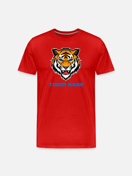 Tiger Gym Workout - Men's Premium Organic T-Shirt - red