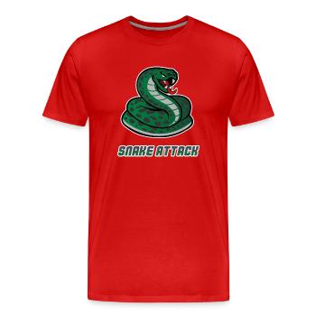 Snake Workout - T-shirt bio Premium Homme - rouge - Devant - Damien (186cm)
