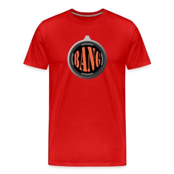 Bang – Explosiv Comicstil - Männer Premium Bio T-Shirt - Rot - Vorne - Damien (186cm)