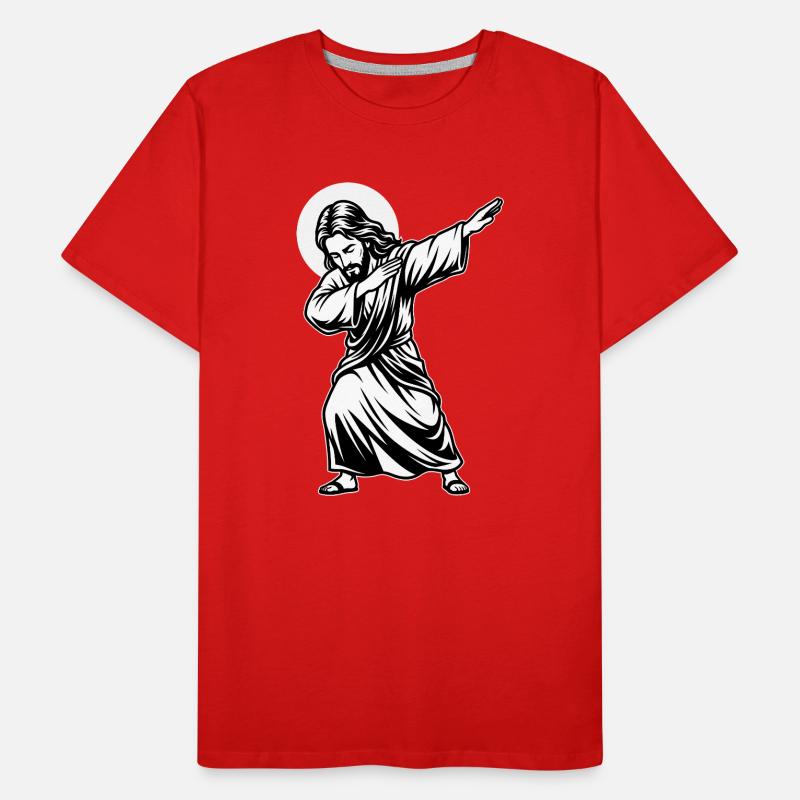 Dabbing Jesus - Mème drôle T-shirt bio Premium Homme