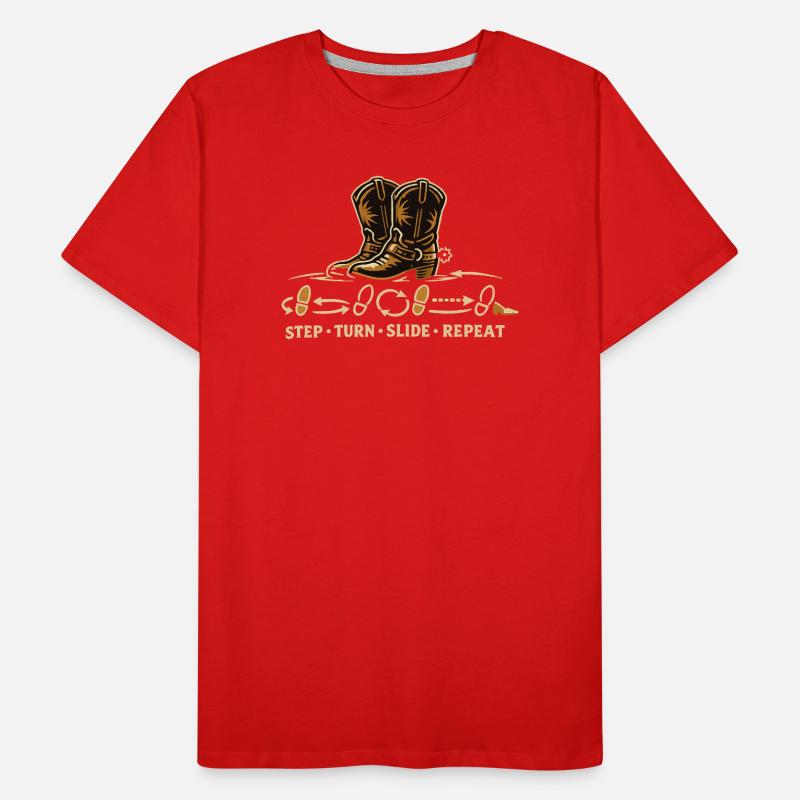 Line Dance Steps Boots Männer Premium Bio T-Shirt