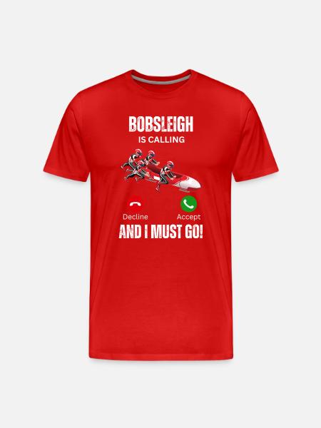 Bobsleigh Is Calling - Men's Premium Organic T-Shirt - red