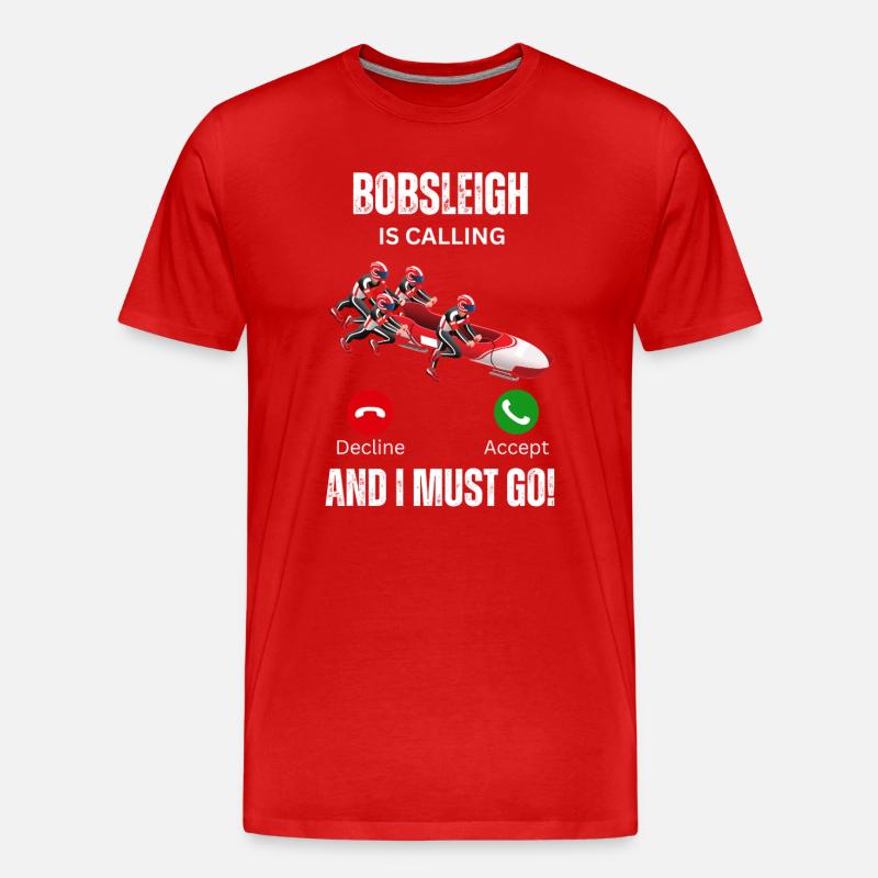 Bob ruft - Männer Premium Bio T-Shirt - Rot