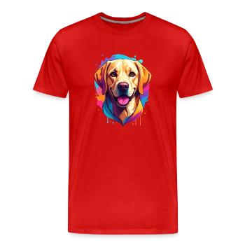 Labrador Retriever - Men's Premium Organic T-Shirt - red - Front - Damien (186cm)