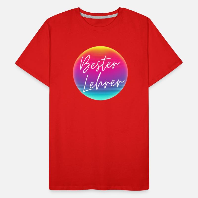 Best teachers! Neon circle customizable Men's Premium Organic T-Shirt