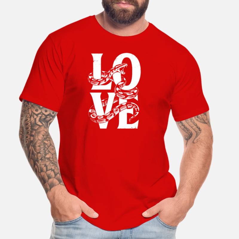 Königspython Schlangen LOVE Terrarium Python Männer Premium Bio T-Shirt