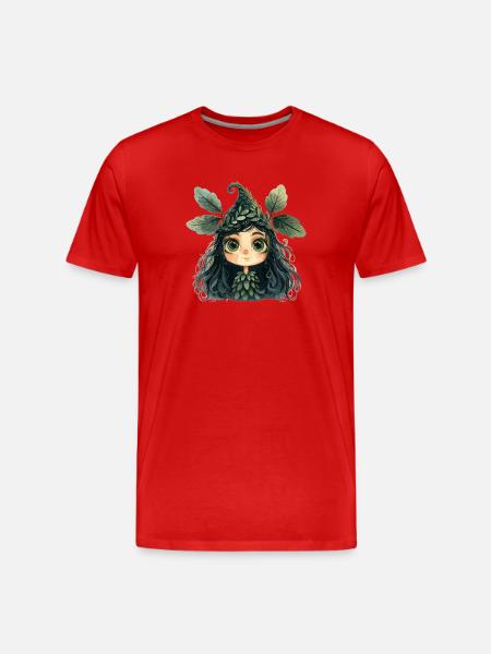 Bladdronning, Skovvæsen, Skovfe - Herre Premium T-shirt økologisk - rød