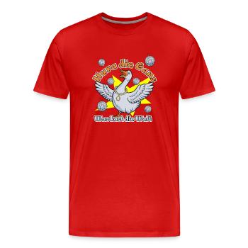 Hura die Gans was kost die Welt - Männer Premium Bio T-Shirt - Rot - Vorne - Damien (186cm)