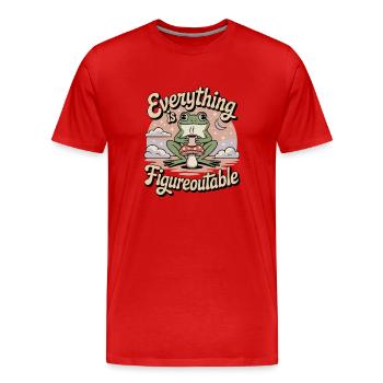 Tout est Grenouille Comprenable - T-shirt bio Premium Homme - rouge - Devant - Damien (186cm)