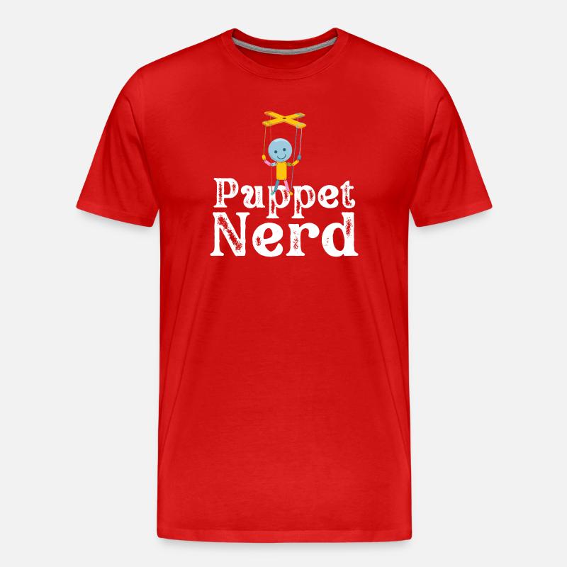 Puppet Nerd Marionette - Männer Premium Bio T-Shirt - Rot
