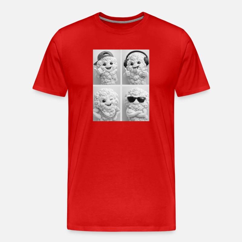 Cauliflower - Männer Premium Bio T-Shirt - Rot
