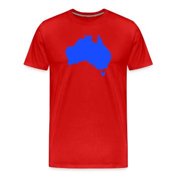 Australie - T-shirt bio Premium Homme - rouge - Devant - Damien (186cm)