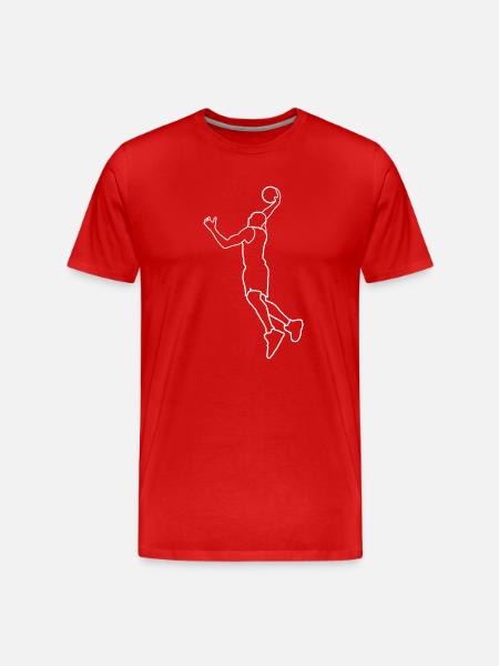 Basketball player - Men's Premium Organic T-Shirt - red