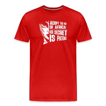 Safari Afrika serengeti wildlife savanne spruch - Männer Premium Bio T-Shirt - Rot - Vorne - Damien (186cm)
