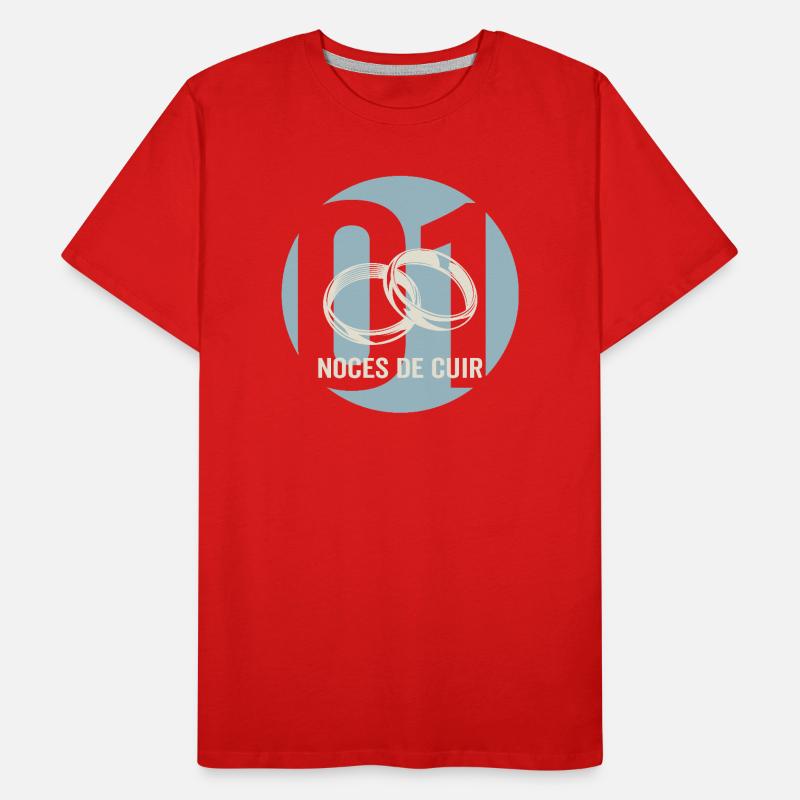 Idée Cadeau Couple 1 Année de Mariage  T-shirt bio Premium Homme