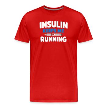 Blood Sugar Insulin Support Type One Pride - Men's Premium Organic T-Shirt - red - Front - Damien (186cm)