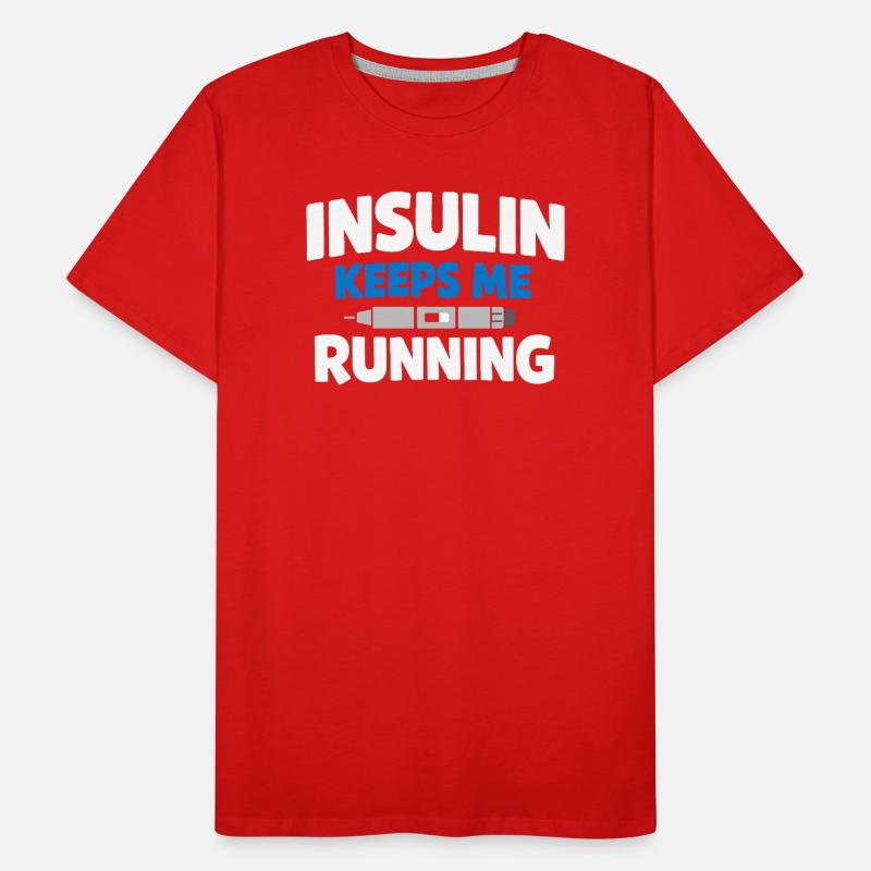 Soutien à l’insuline dans le sang Fierté de type 1 T-shirt bio Premium Homme